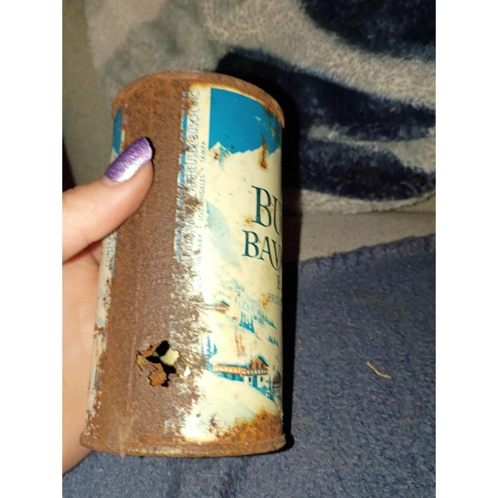 Busch Bavarian Flat top  beer can 1950 Empty‎ Rustic
